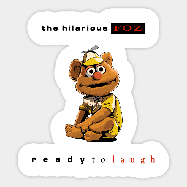 The Hilarious Foz: Ready to Laugh Sticker by amodesigns